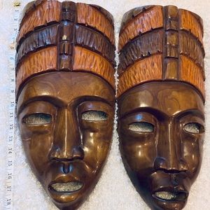 Wooden Nefertiti wall art